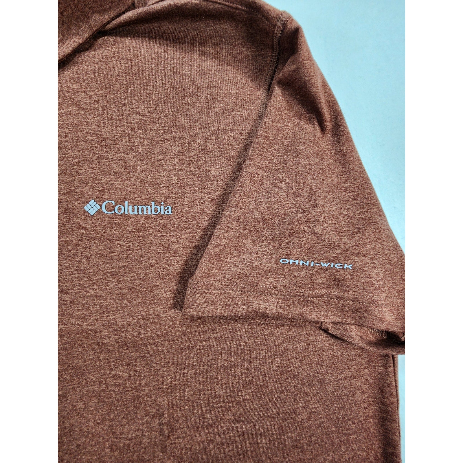Columbia Omni-Wick Men's Polo Shirt Rust Short Sleeve Size L