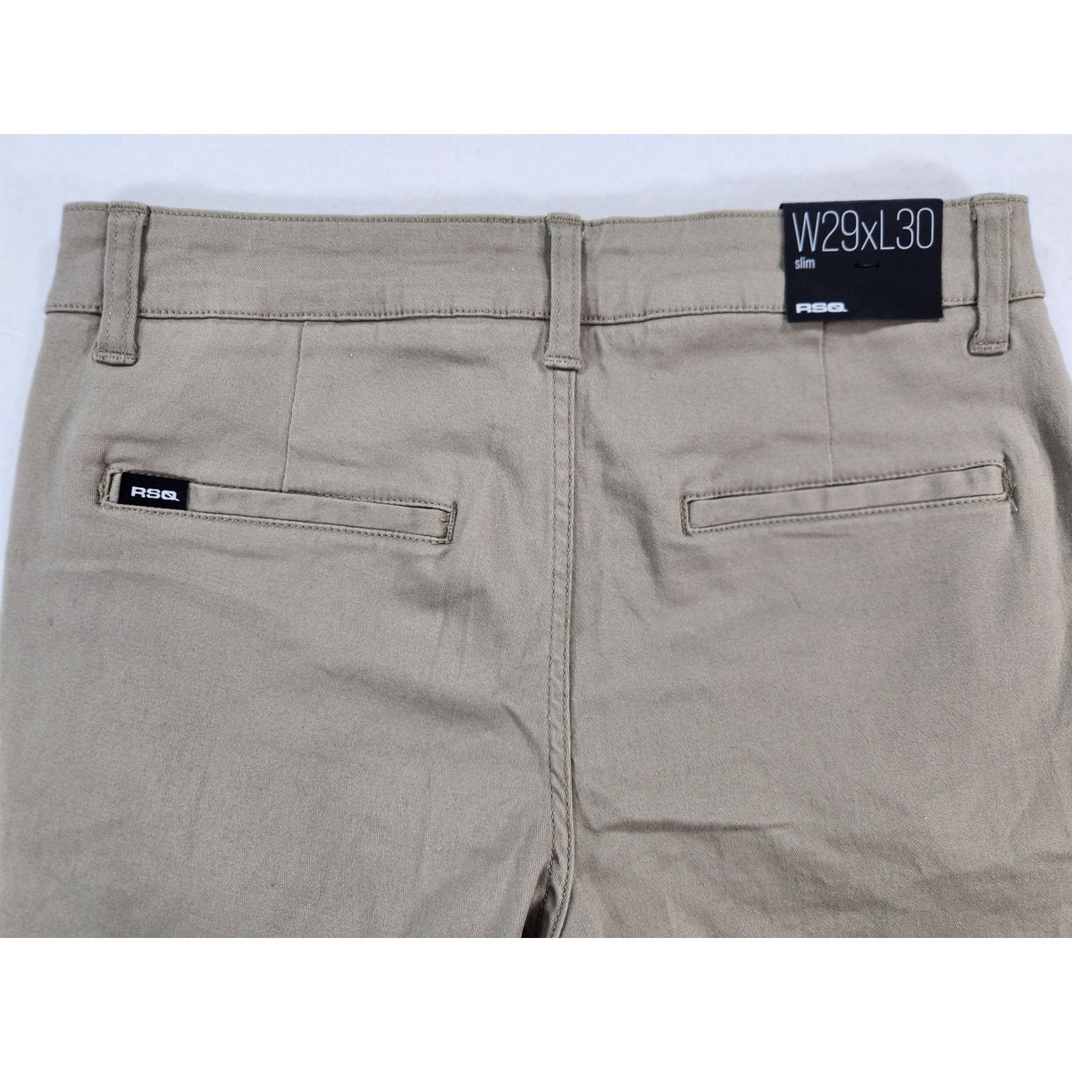 RSQ Slim Fit Pants Mens 29x30 Khaki Beige Casual Chino NWT