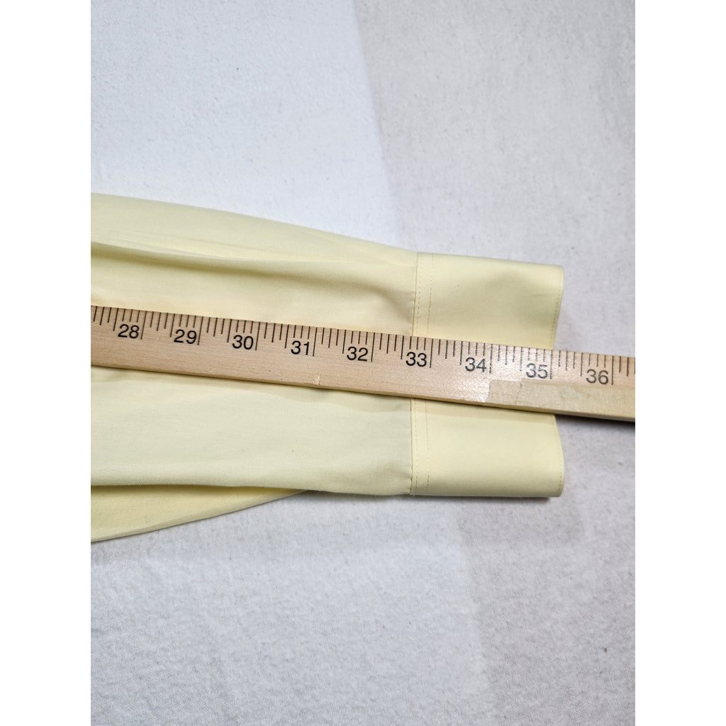Van Heusen Men's Dress Shirt Yellow 16.5 34/35 Long Sleeve