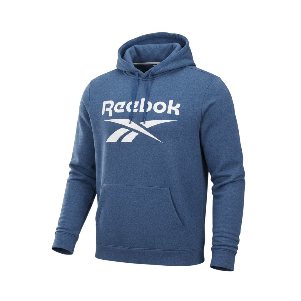 Reebok Mens XXL Blue Performance Graphic Logo Pullover Hoodie 3RSMJ1389 NWT