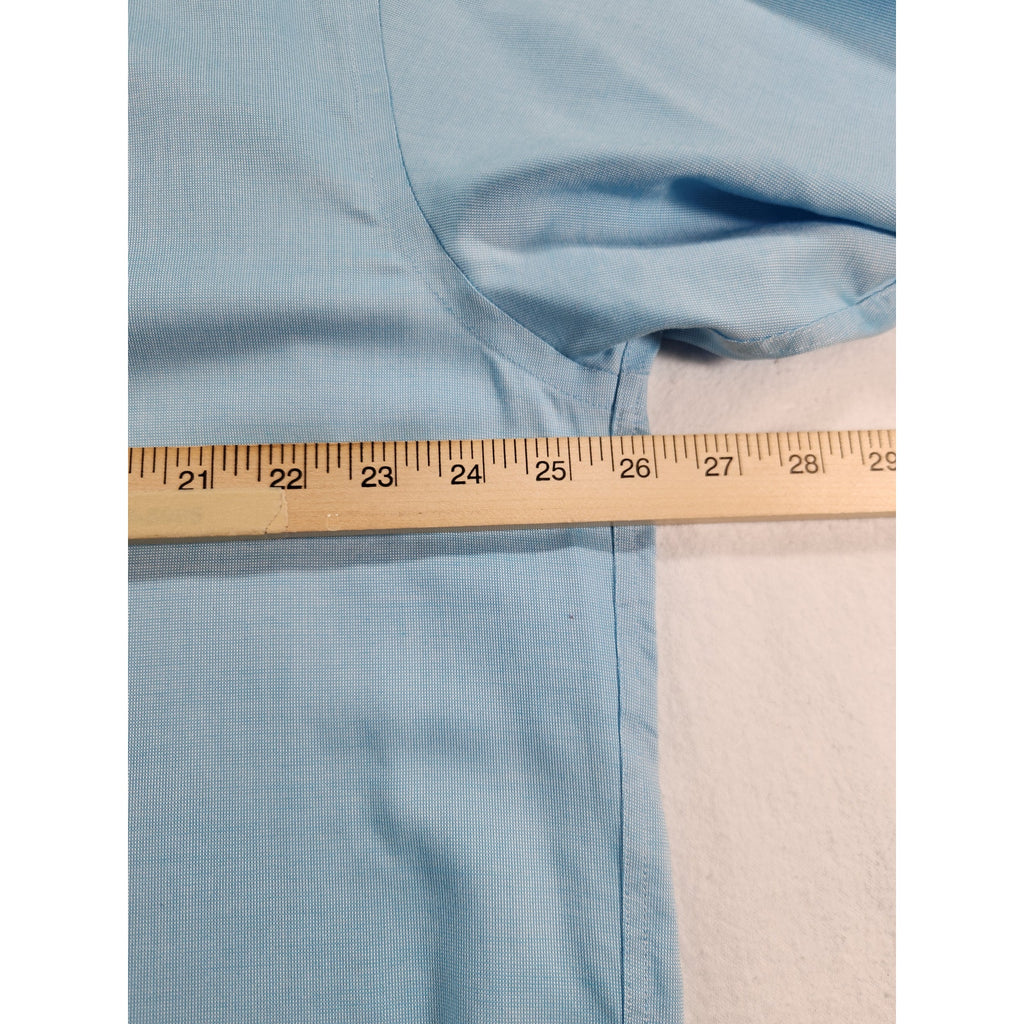 Nautica Men's Dress Shirt Blue 16.5 34/35 Long Sleeve Button Up