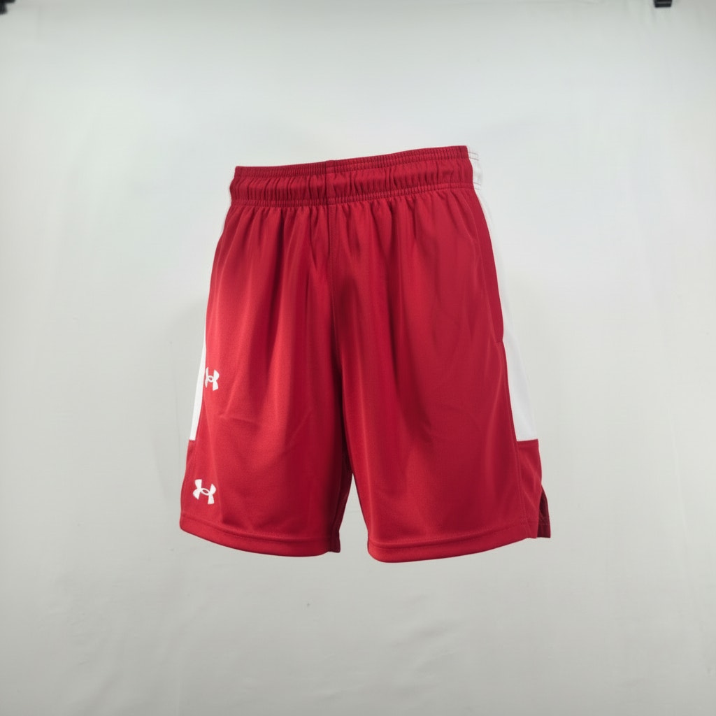Under Armour Men’s Baseline Basketball Shorts Red White NWT Size M