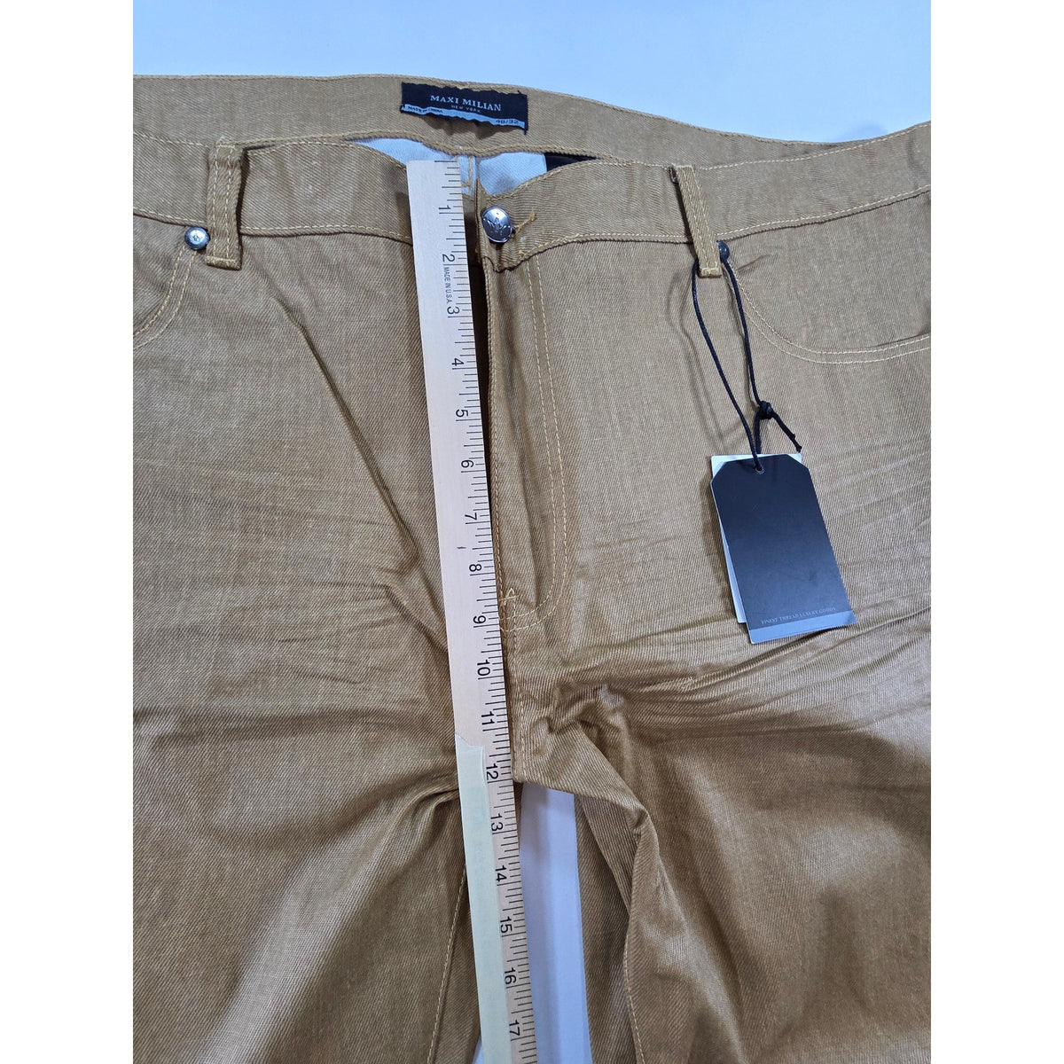 Maxi Milian Jeans Mens 46x32 Wheat Denim NWT Straight Casual Pants
