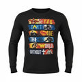 DC Comics Superhero Long Sleeve T-Shirt Men’s L Black Graphic Fruit of the Loom