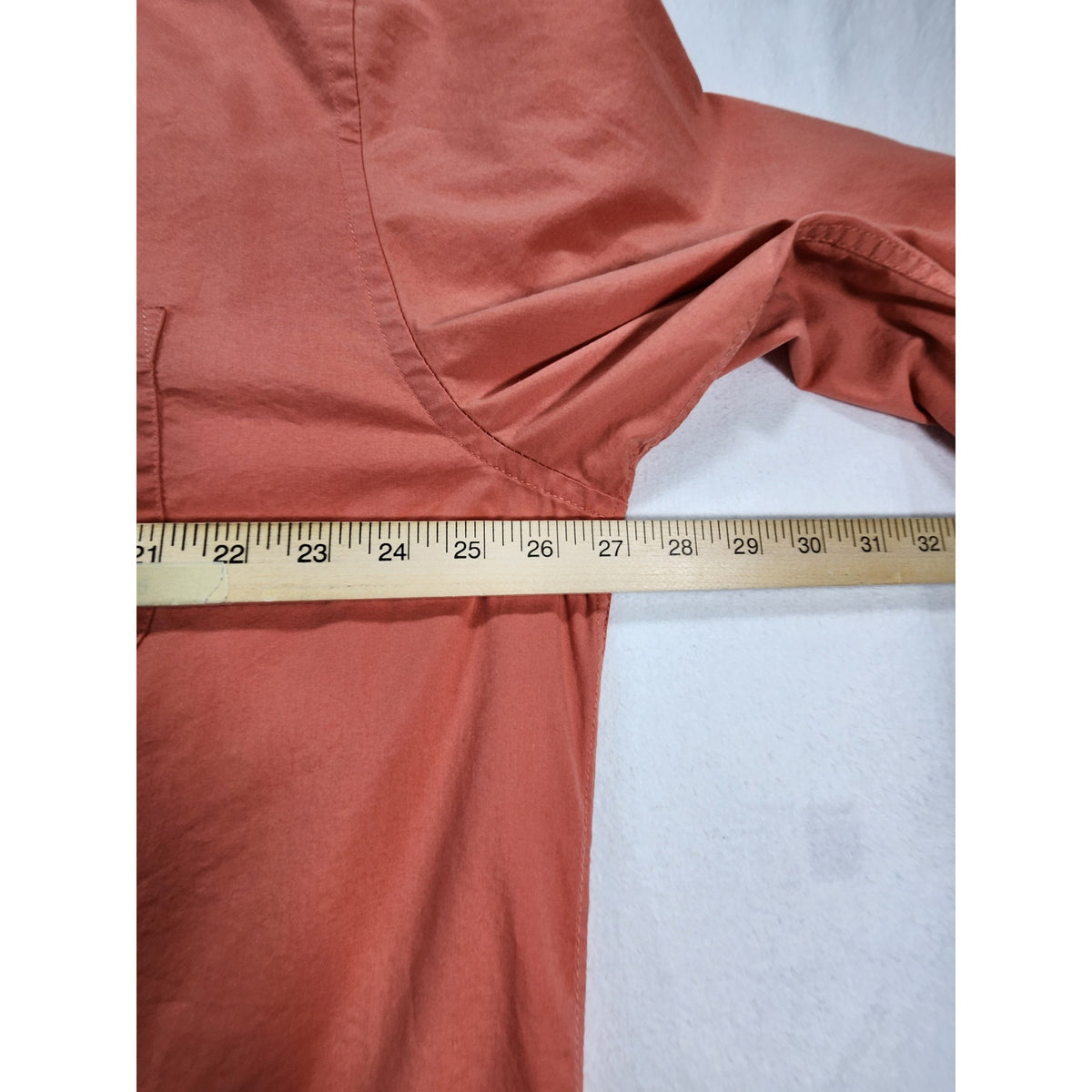 Saddlebred Men's Dress Shirt XL 17 17.5 34/35 Orange Long Sleeve Button Up