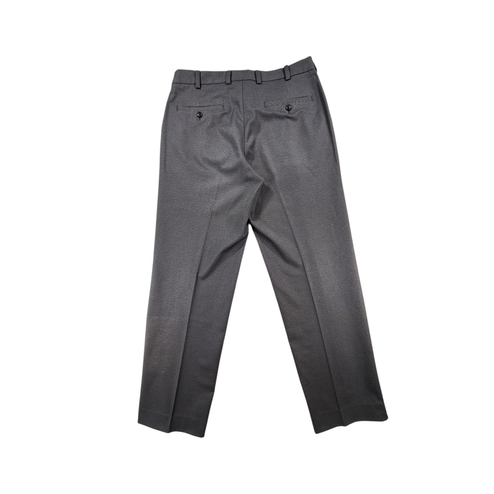 Brooks Brothers Clark Fit Men's Dress Pants 34x32 Blue Gray Flat Front