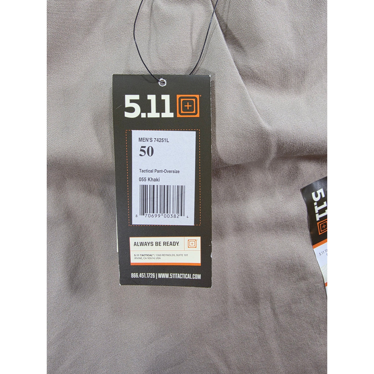 5.11 Tactical Mens Khaki Cargo Pants 50L NWT Tactical Workwear