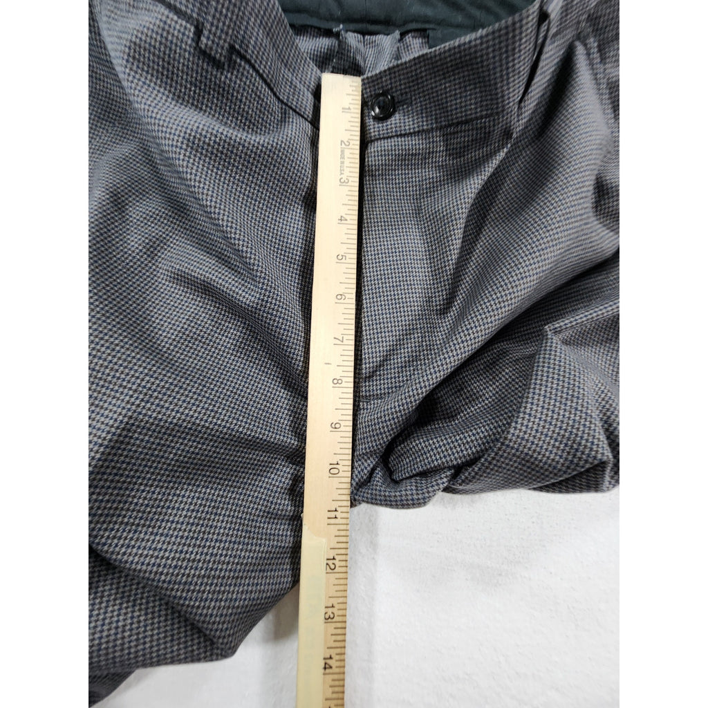 Brooks Brothers Clark Fit Men's Dress Pants 34x32 Blue Gray Flat Front