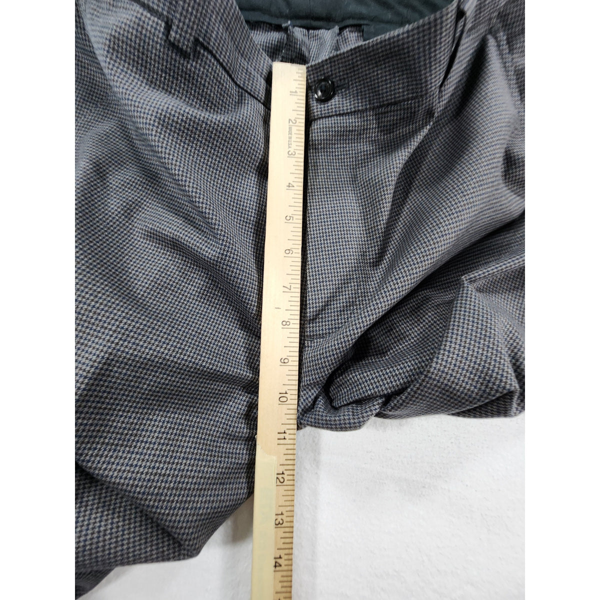 Brooks Brothers Clark Fit Men's Dress Pants 34x32 Blue Gray Flat Front