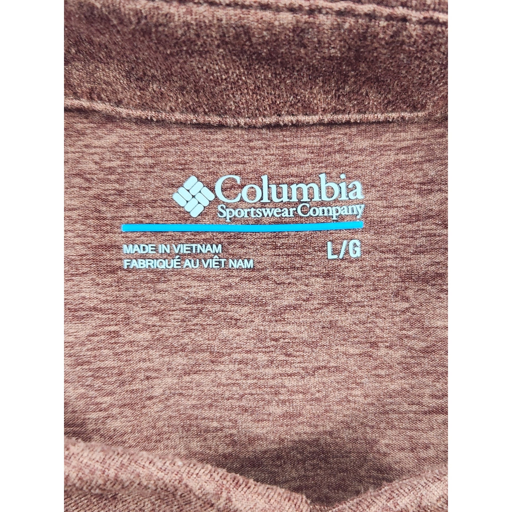 Columbia Omni-Wick Men's Polo Shirt Rust Short Sleeve Size L