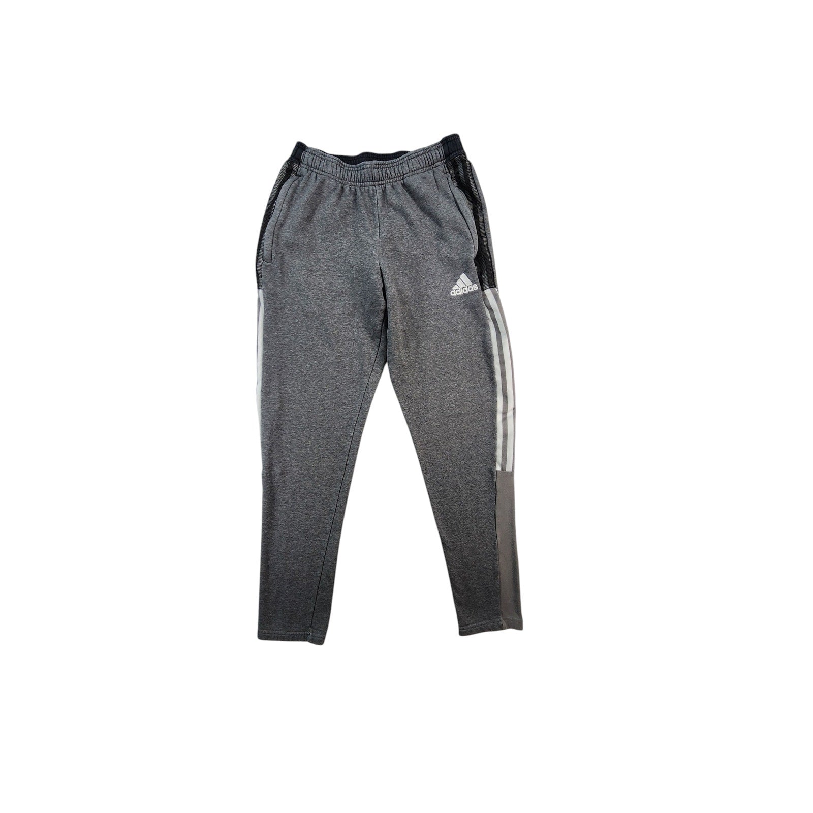 Adidas Men's Gray 3-Stripes Jogger Sweatpants Size S