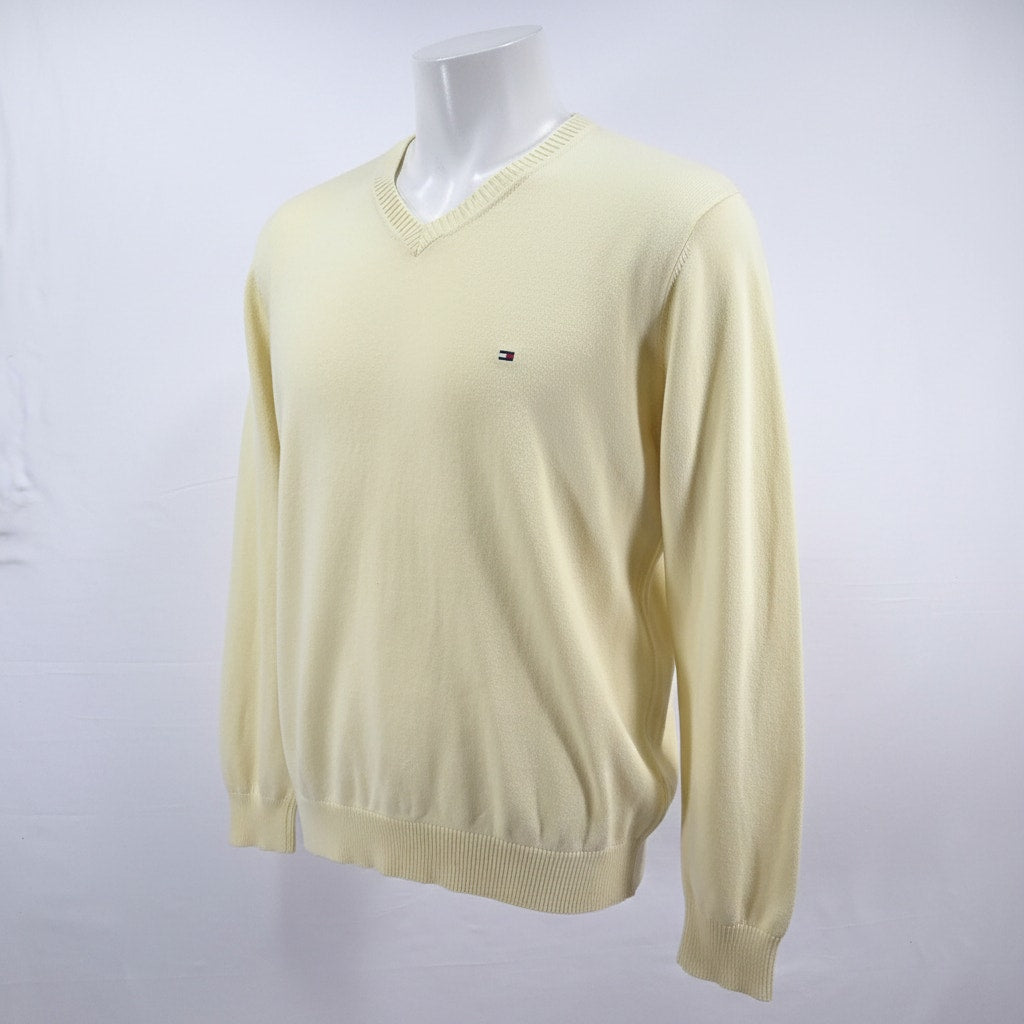 Tommy Hilfiger V-Neck Sweater Yellow – XL