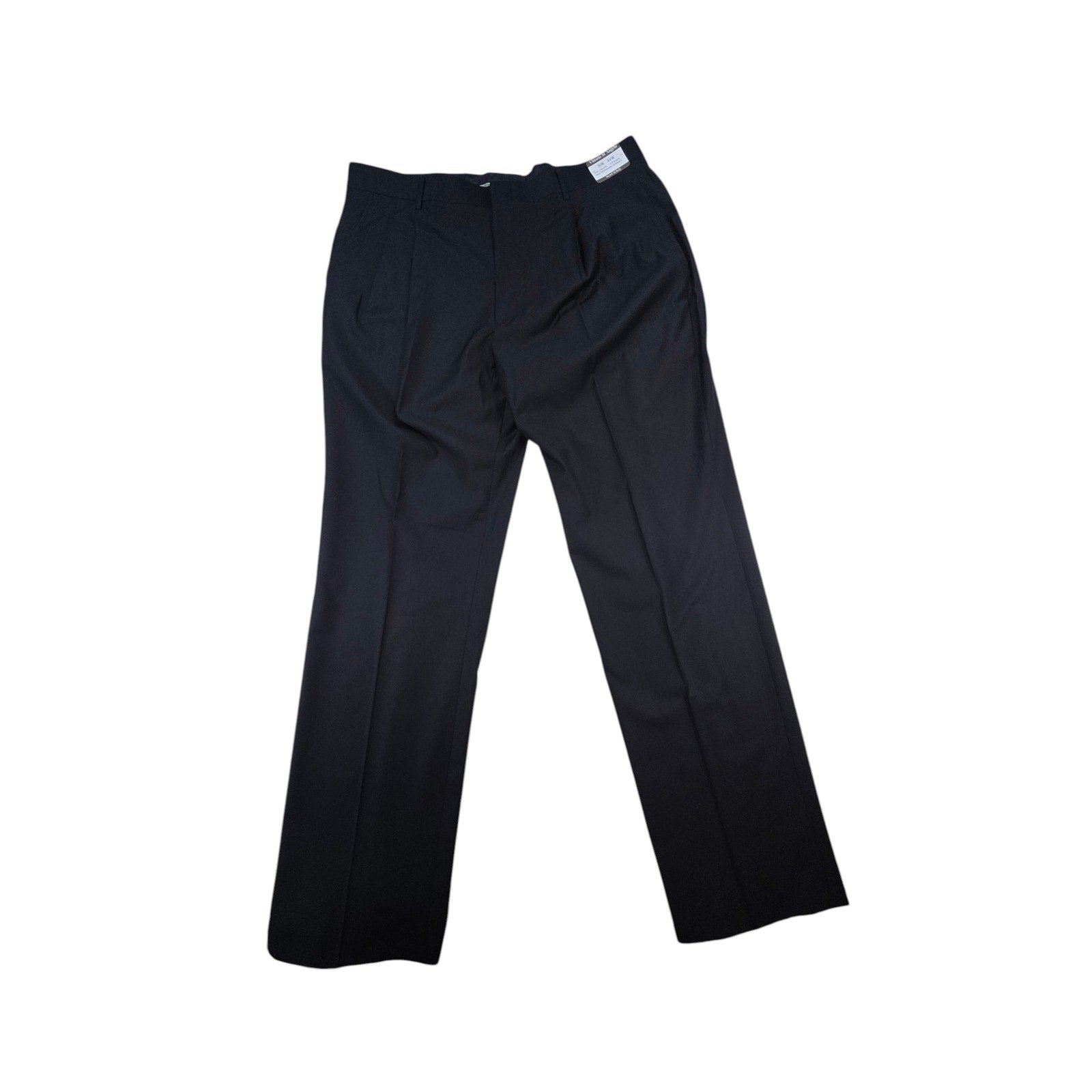 Vittorio St. Angelo Men's Pleated Black Dress Pants 50W NWT Unhemmed