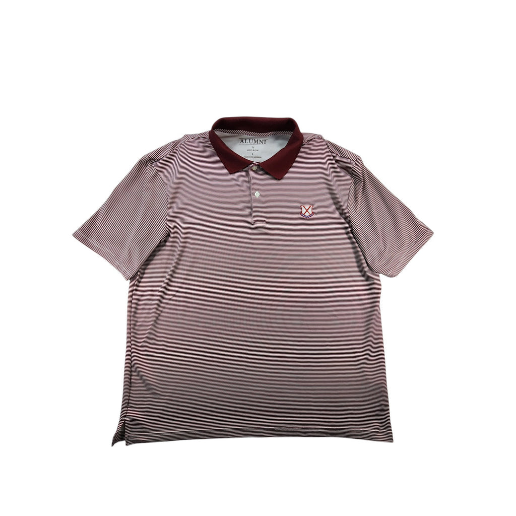 Alumni by Old Row Men's Striped Polo Shirt Red White Size L