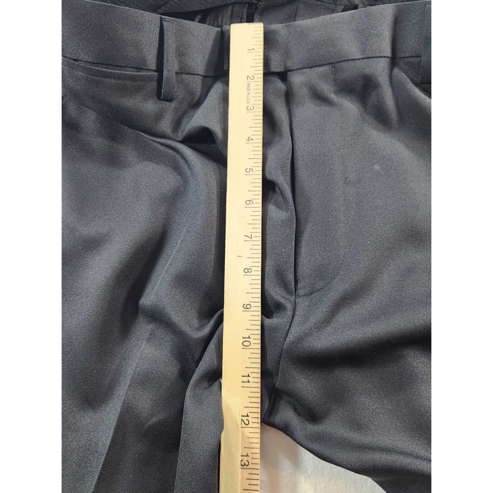 Saddlebred Men's Black Dress Pants 36x29 Classic Fit Slacks