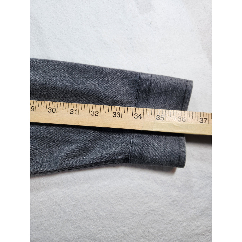 Croft & Barrow Men's Button Down Shirt Gray L Long Sleeve Casual