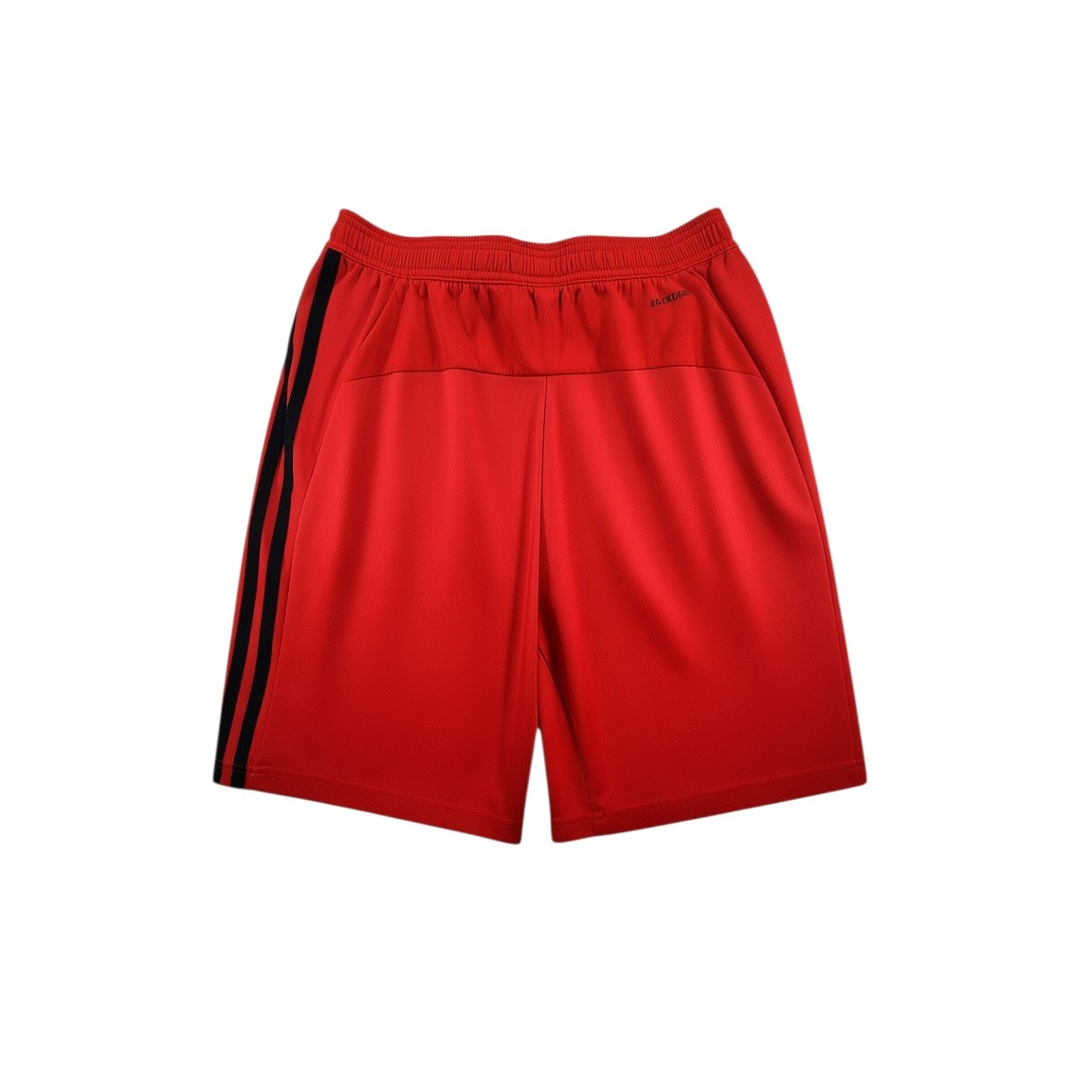 Adidas Men's Red Athletic Shorts Black 3-Stripes Drawstring Size M