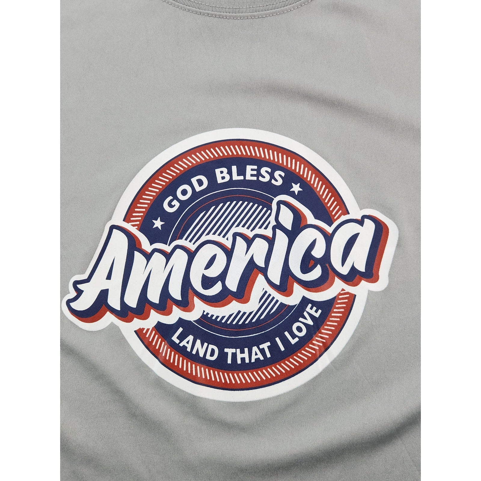 Armored Sportswear Men's God Bless America Graphic T-Shirt Gray Size L