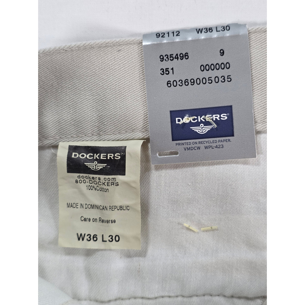 Dockers Khaki Pants Mens 36x30 Classic Fit Flat Front NWT Work Casual