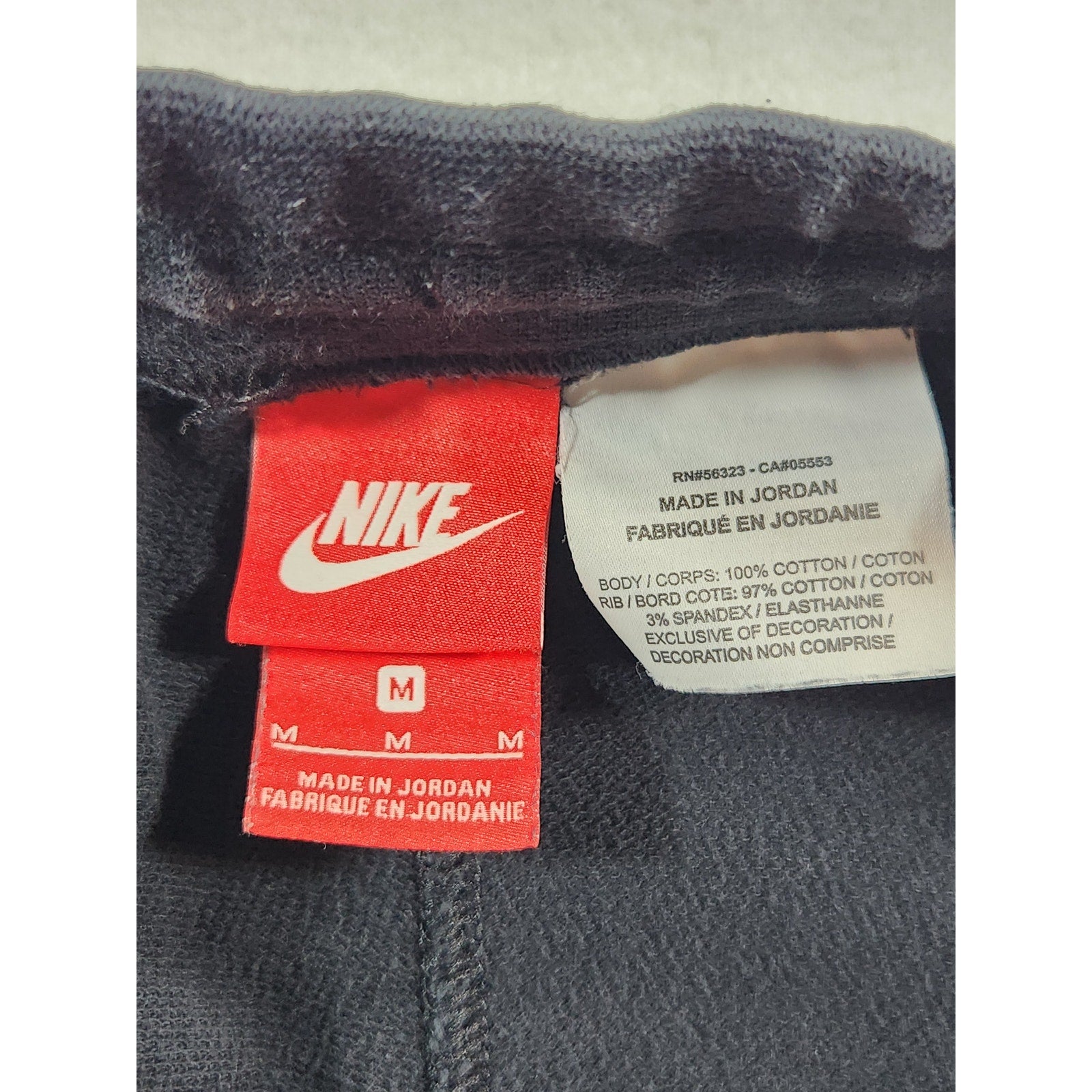 Nike Men's Navy Blue Fleece Shorts Drawstring Logo Size M