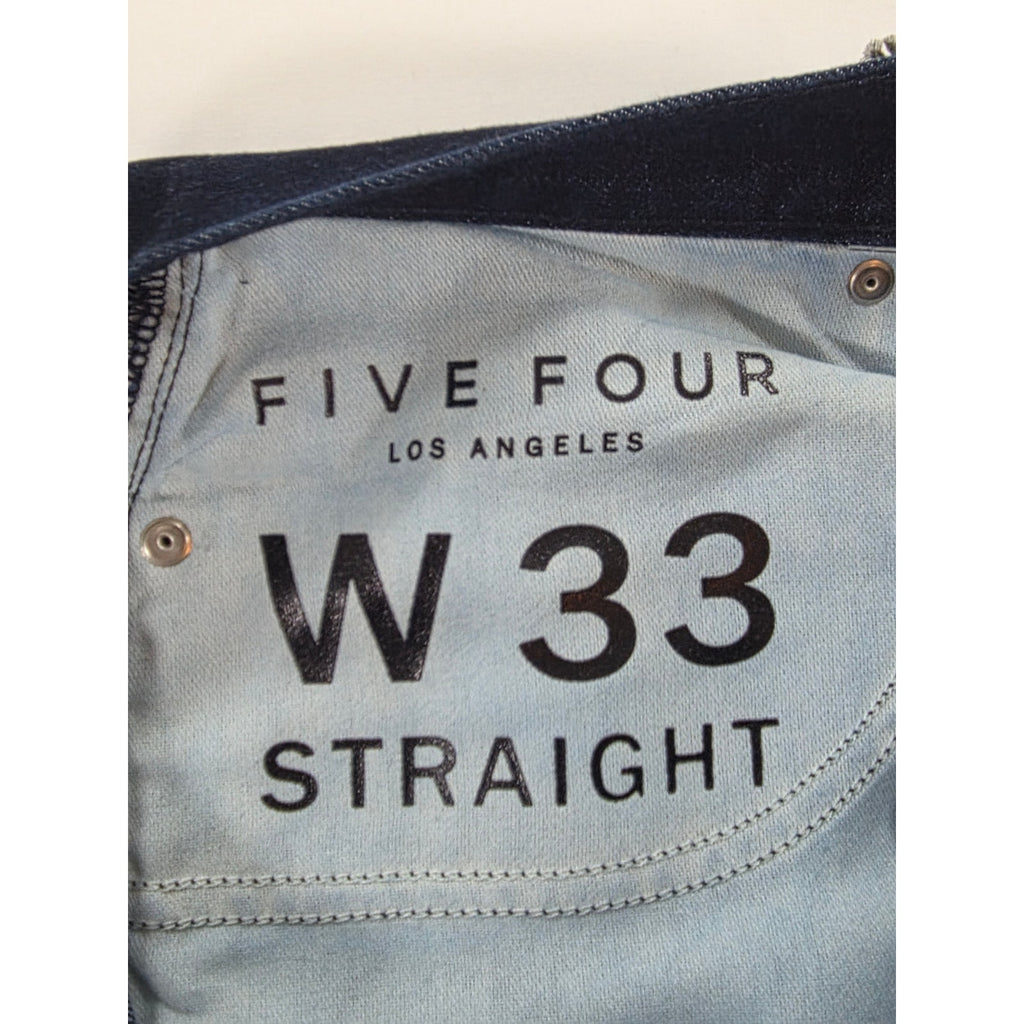 Five Four Straight Jeans Button Fly Navy Denim Womens 33 NWT