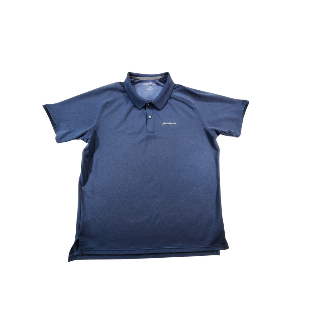 Eddie Bauer FreeDry Men's Blue Performance Polo Shirt Size L