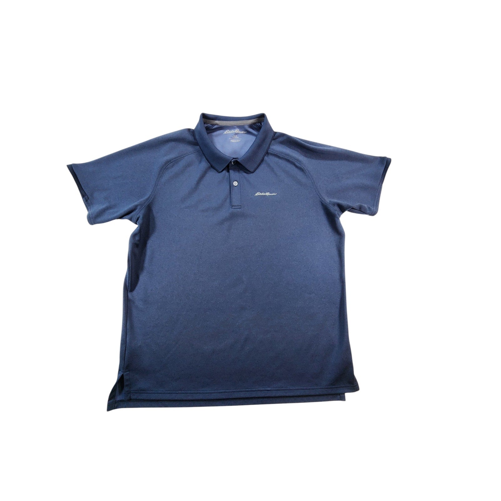 Eddie Bauer FreeDry Men's Blue Performance Polo Shirt Size L