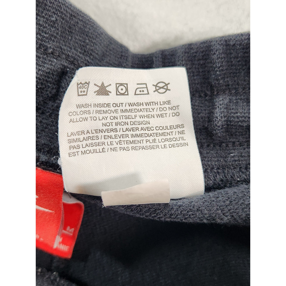 Nike Men's Navy Blue Fleece Shorts Drawstring Logo Size M