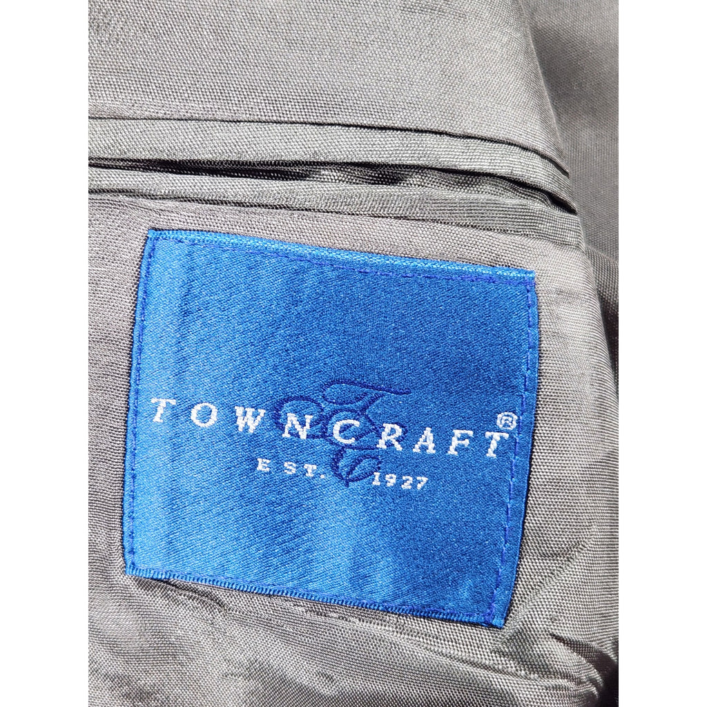 TownCraft Men's Brown Two Piece Suit 44R Jacket Matching Dress Pants