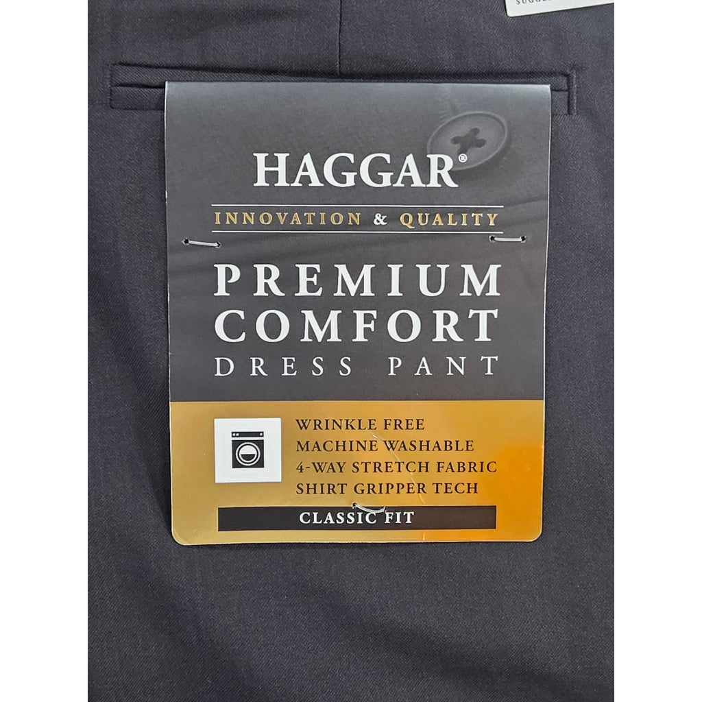 Haggar Dress Pants Classic Fit Charcoal Comfort Mens 36x30 NWT