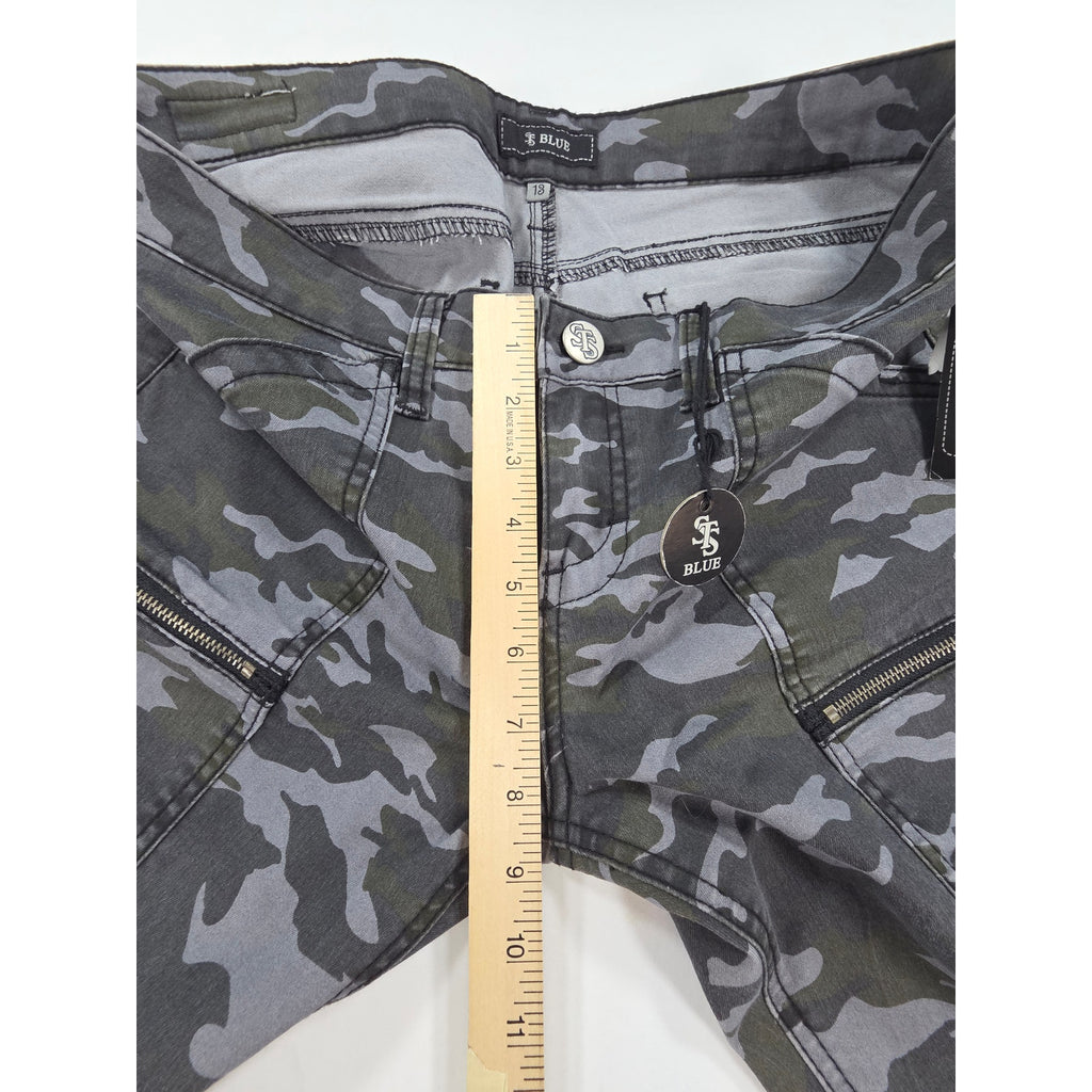 STS Blue Camo Pants Skinny Stretch Womens 13 NWT