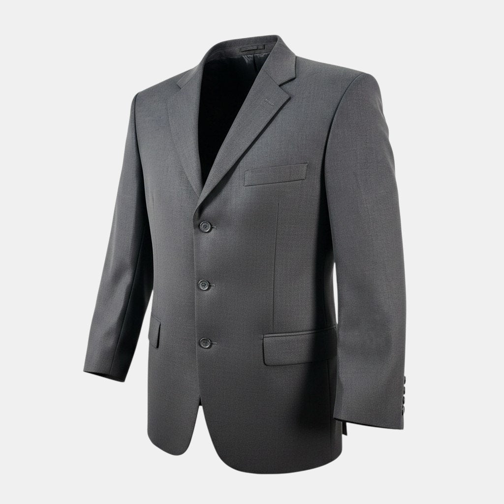Pronto Moda Italia Eiffel Suit Jacket Mens 42R Charcoal Gray Merino Wool Blazer