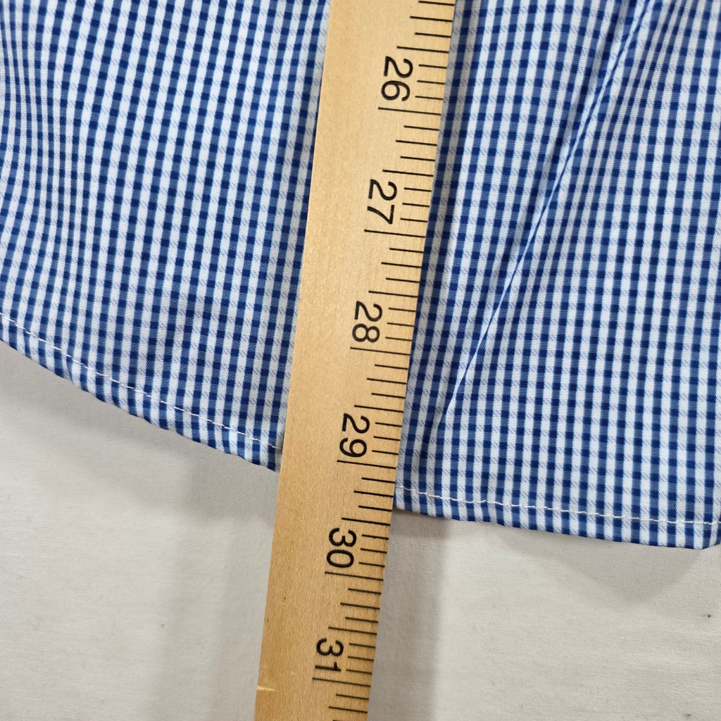 Chaps Ralph Lauren Men’s Blue Gingham Performance Shirt Slim Fit NWT Size L