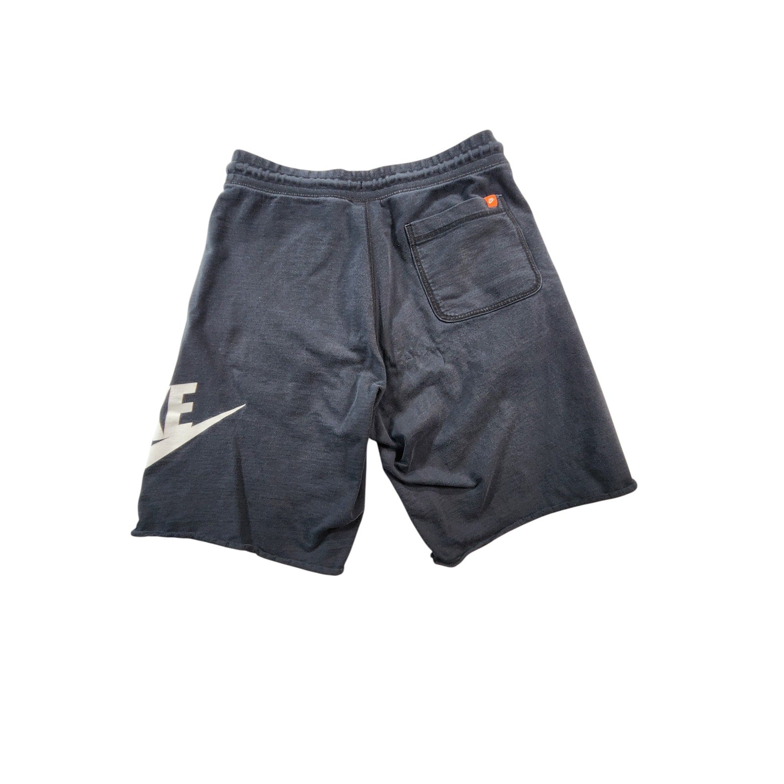 Nike Men's Navy Blue Fleece Shorts Drawstring Logo Size M