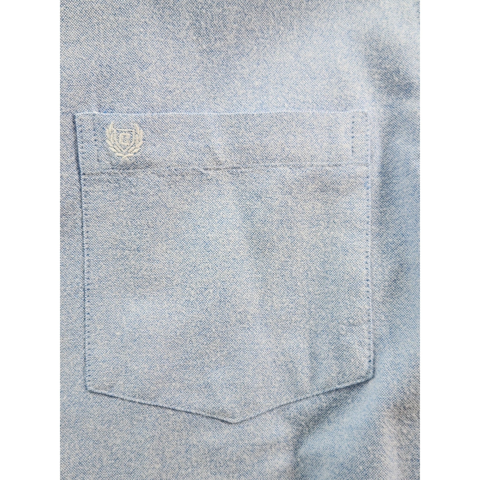 Chaps Men's Button Down Dress Shirt Blue XL Long Sleeve