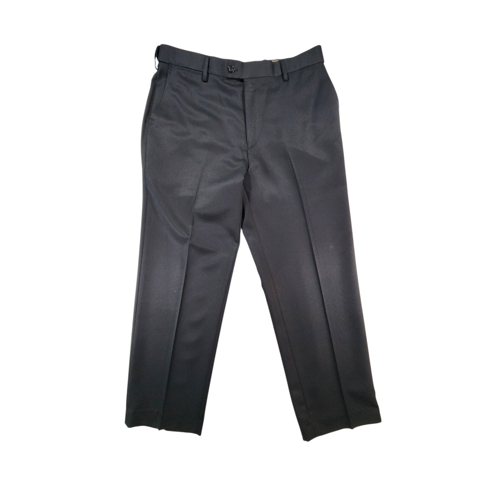 Saddlebred Men's Black Dress Pants 36x29 Classic Fit Slacks