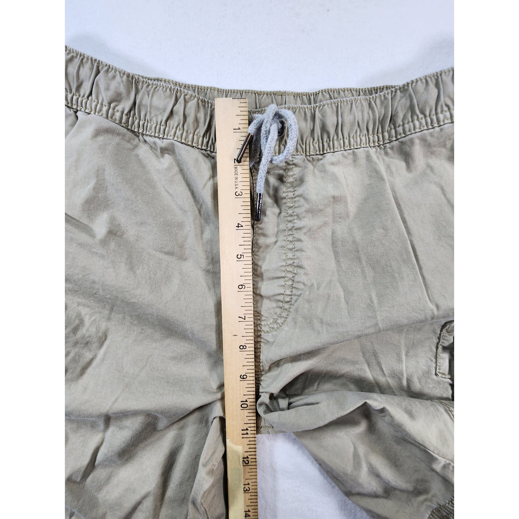 George Men's Cargo Shorts Beige Drawstring Elastic Waist Size M