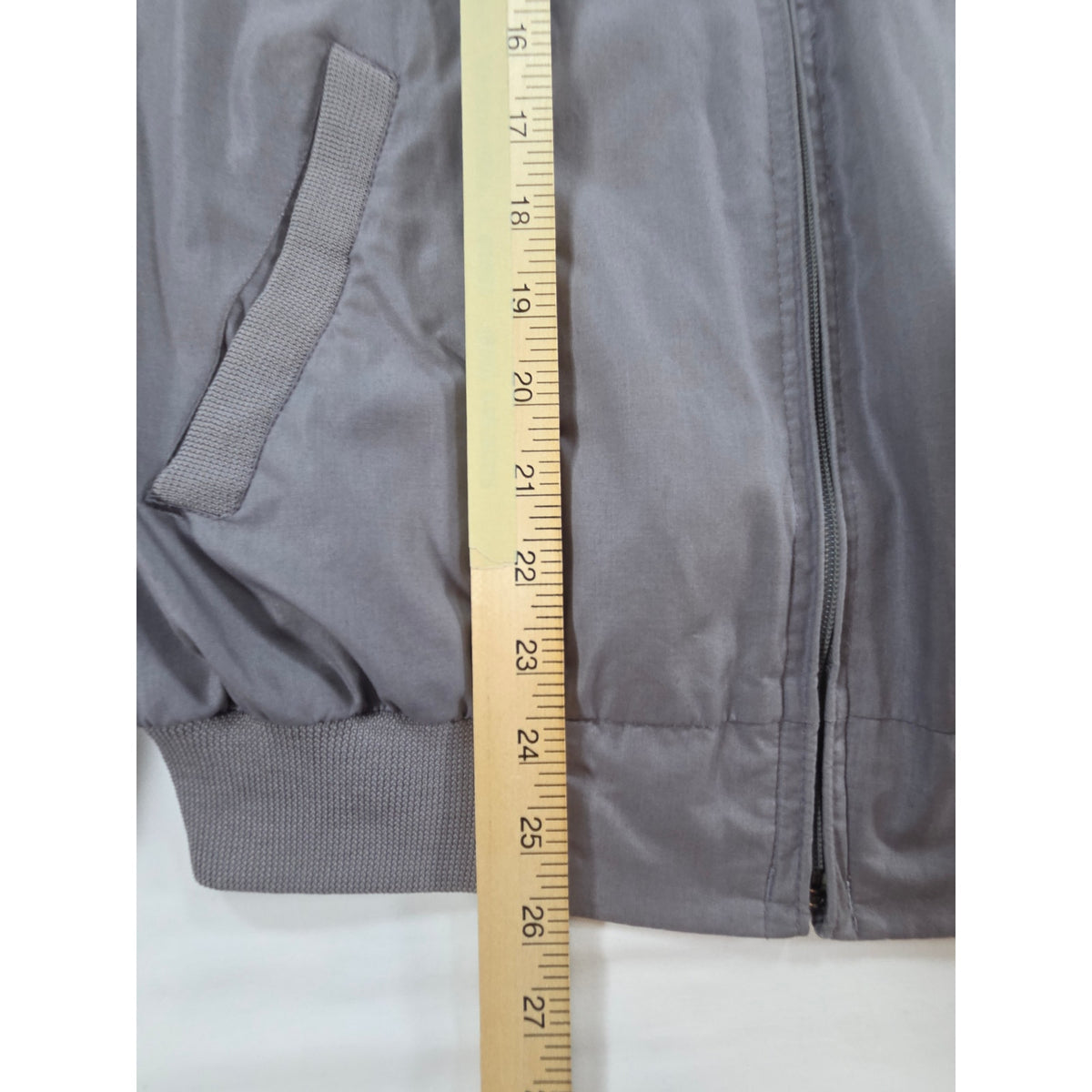 Members Only Jacket Gray Full Zip Lightweight Mens 42