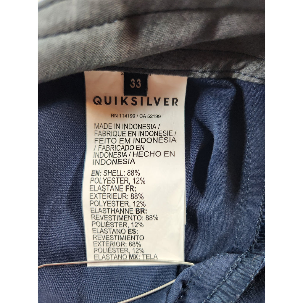 Quiksilver Highline Men's Blue Board Shorts Drawstring Size 33