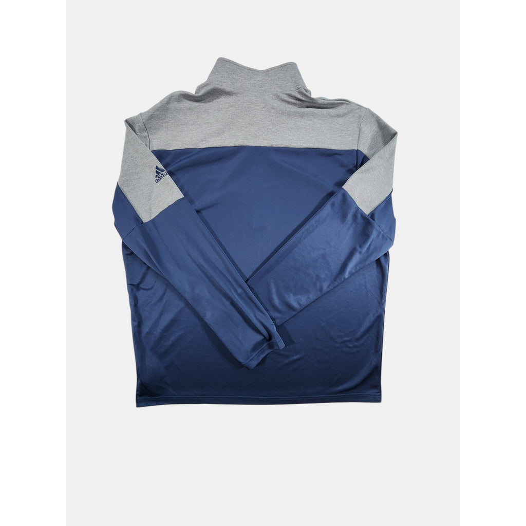Adidas UPF 50 Quarter Zip Pullover Mens XL Blue Gray Golf Athletic Shirt NWT
