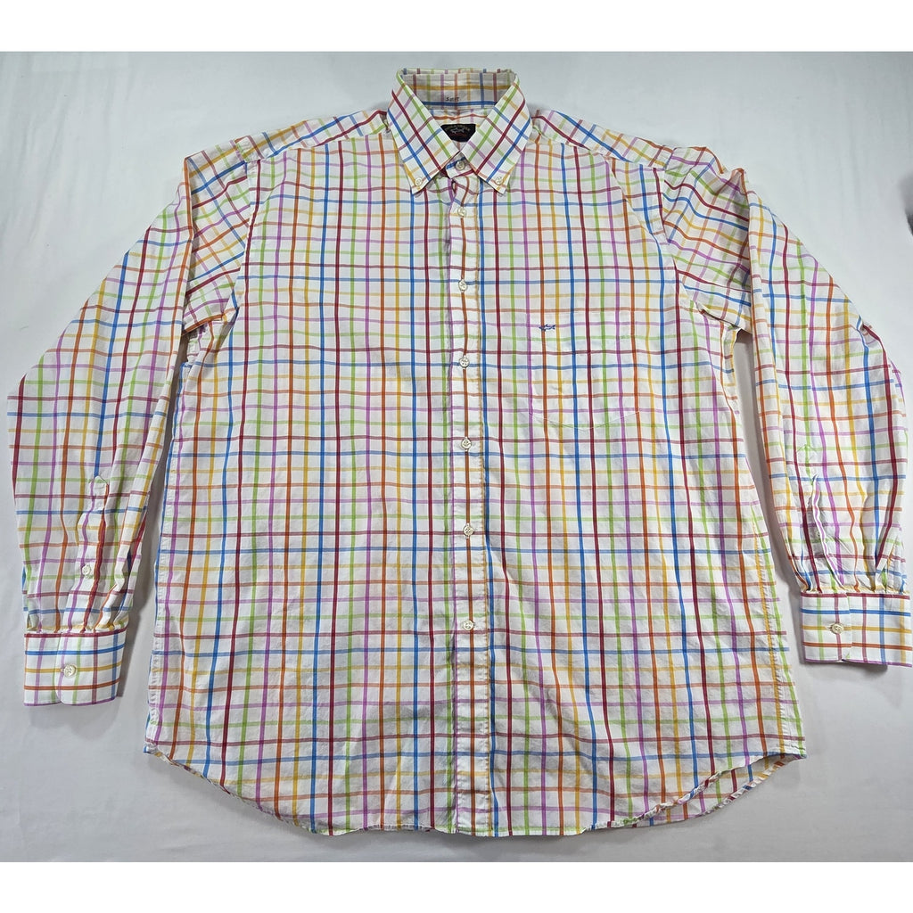Paul & Shark Yachting Plaid Button Down Shirt – Size L