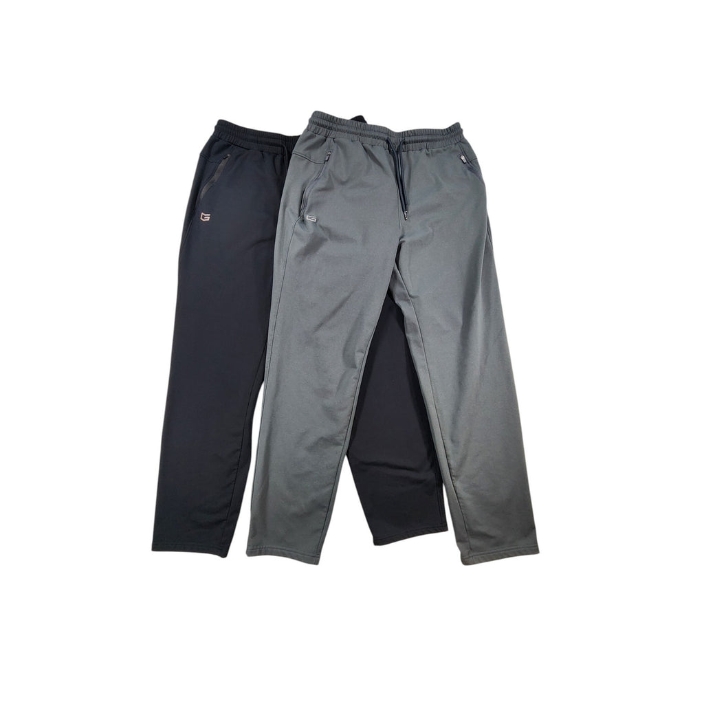 Gymreapers Jogger Pants Mens L 2 Pack Athletic Training Sweatpants Black Gray