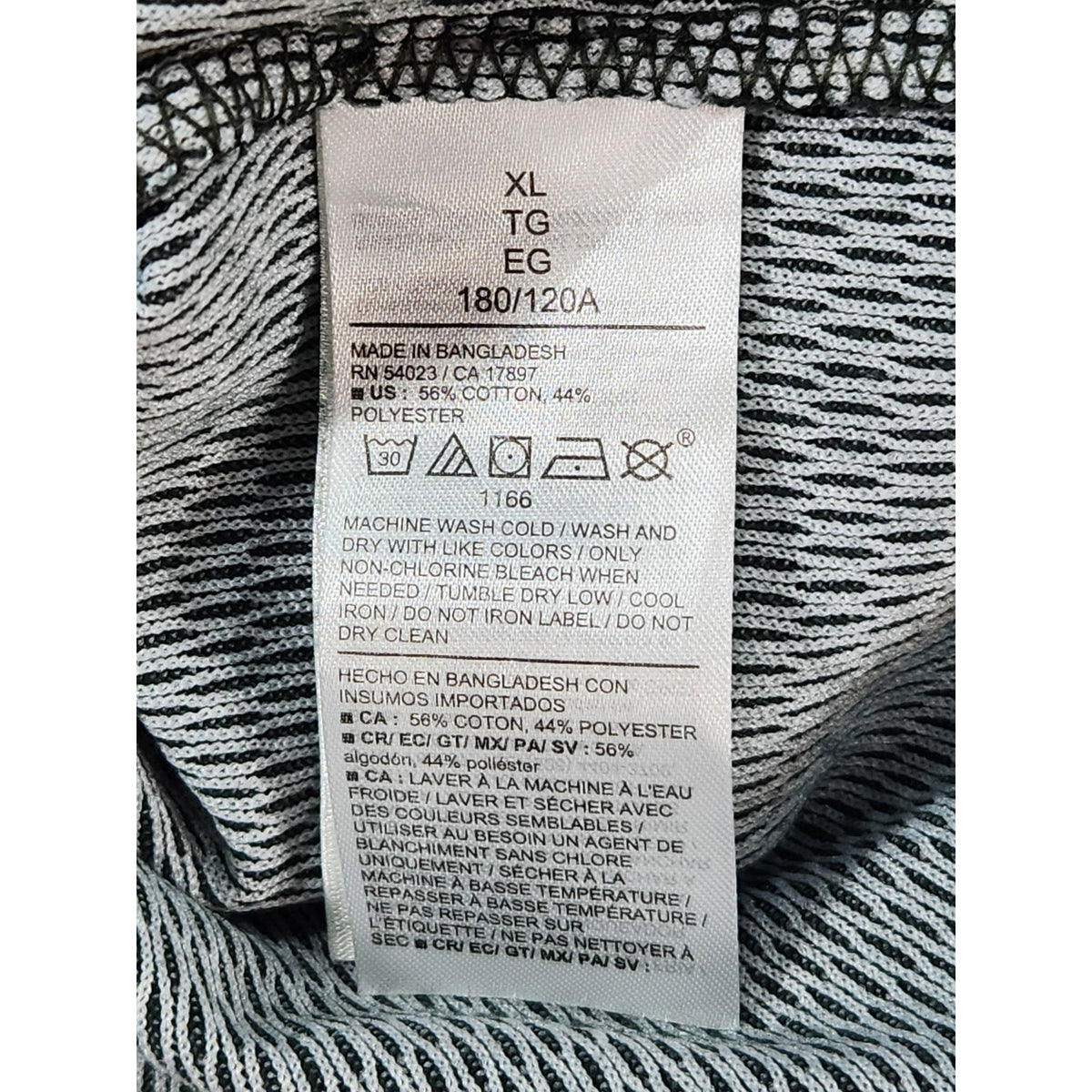 Old Navy Men's XL Gray Black Lightweight Waffle Knit Long Sleeve Shirt NWT