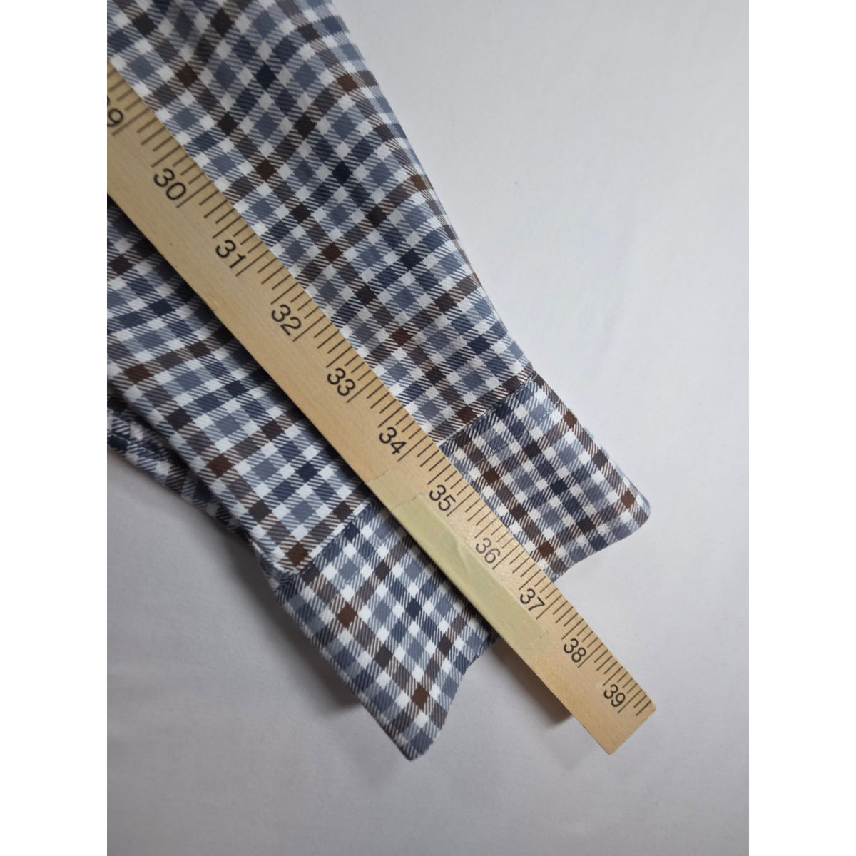 Joseph Abboud Men's Dress Shirt Brown Gray Plaid XXL NWT Long Sleeve
