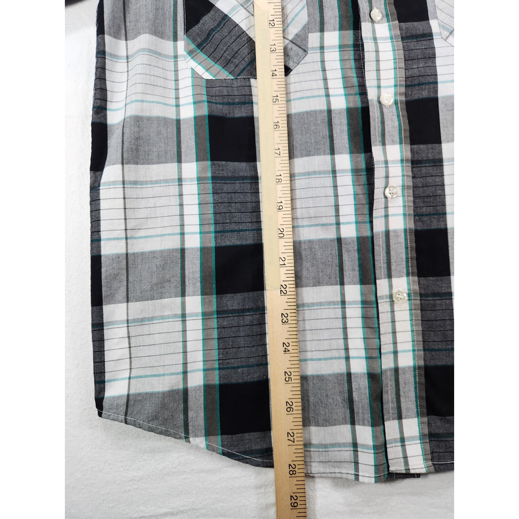Beverly Hills Polo Club Men's Shirt S Plaid Short Sleeve Western Button Up