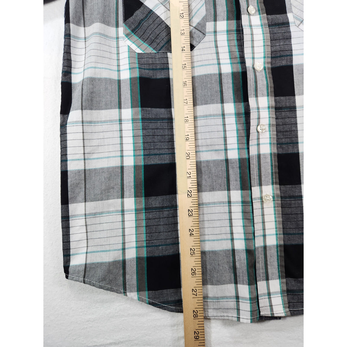 Beverly Hills Polo Club Men's Shirt S Plaid Short Sleeve Western Button Up