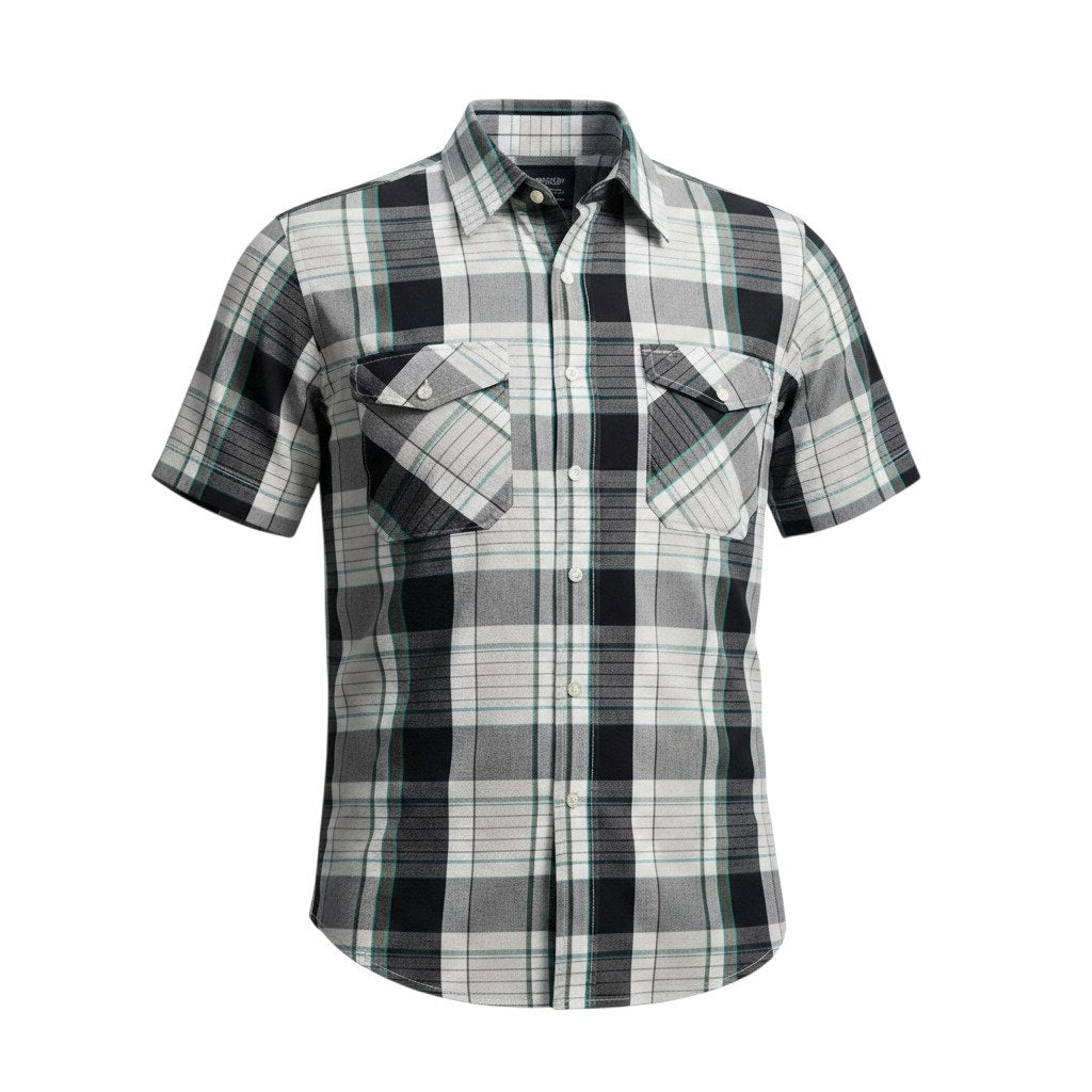 Beverly Hills Polo Club Men's Shirt S Plaid Short Sleeve Western Button Up