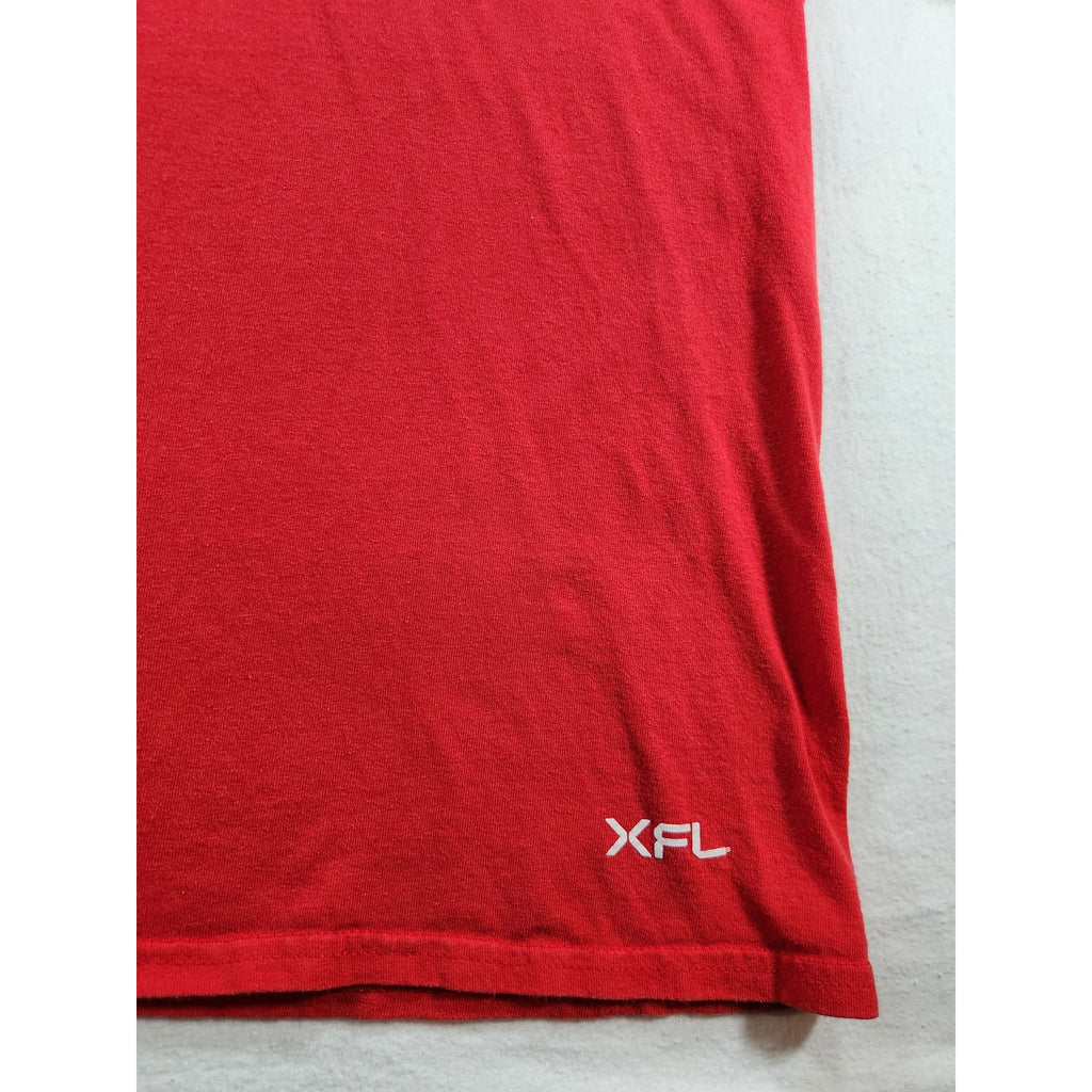 XFL DC Defenders Men's Red Graphic T-Shirt XL Football Fan Tee