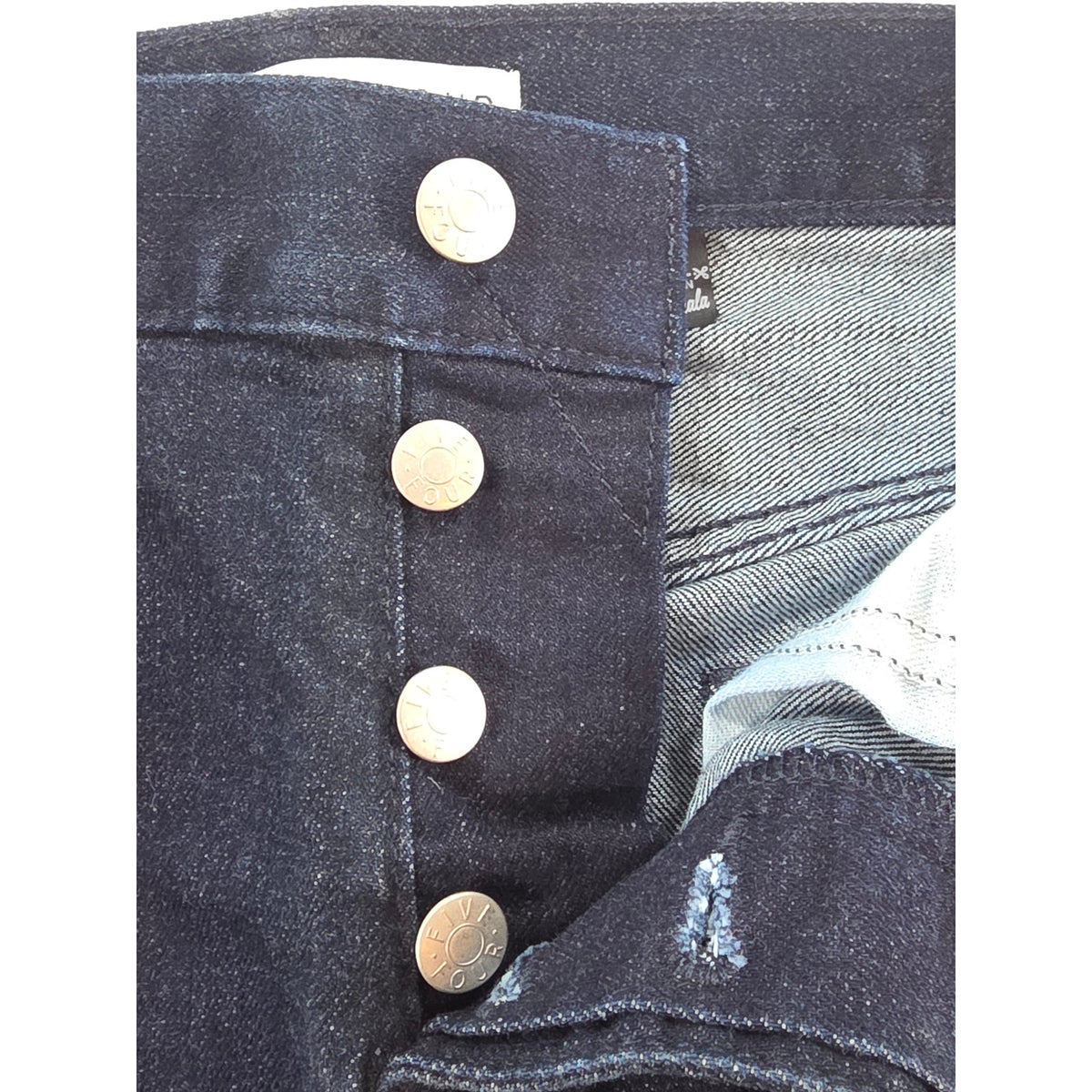 Five Four Straight Jeans Button Fly Navy Denim Womens 33 NWT
