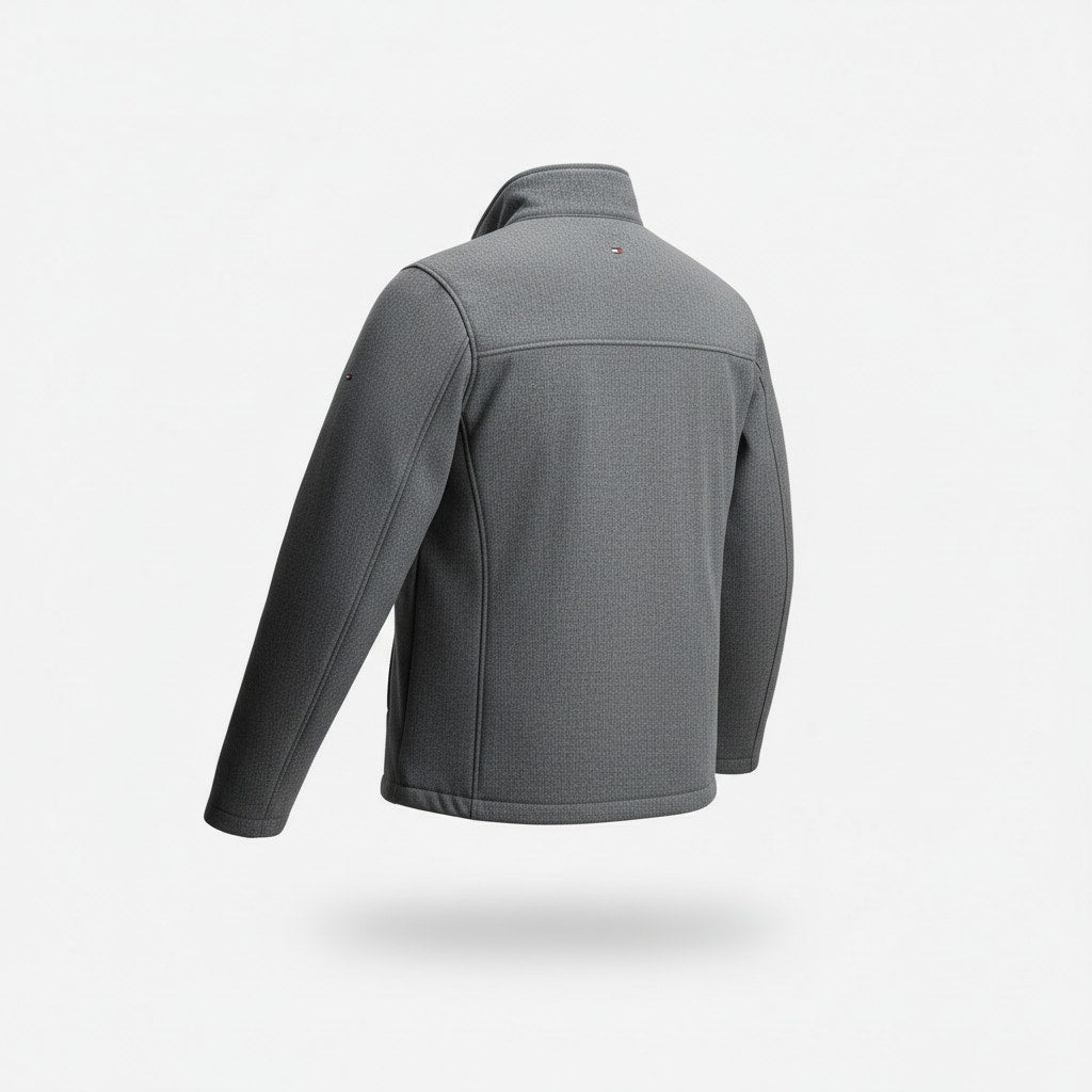 Tommy Hilfiger Mens Soft Shell Jacket M Heather Gray Water Resistant NWT